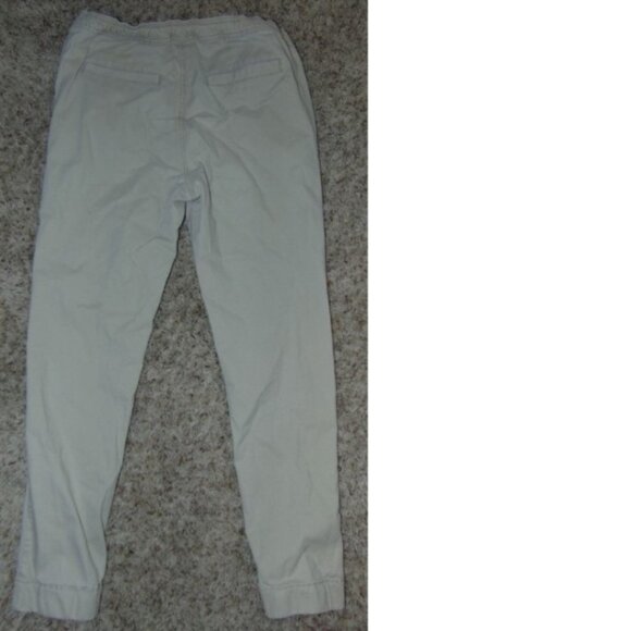 Mens Joggers Pants Medium Beige Twill Elastic Waist Tapered Leg Urban Pipeline - Picture 4 of 5